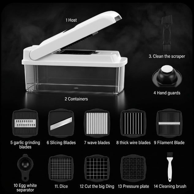 Household Multi-function Vegetable Chopper Kitchen 15-in-one