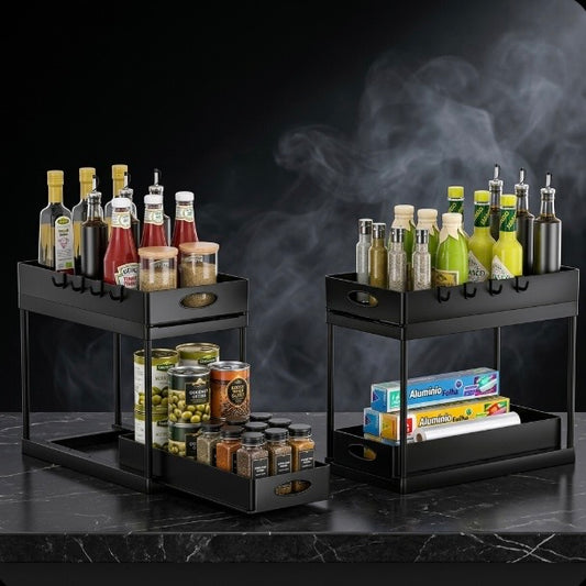Dual Slide Under Sink Organizer